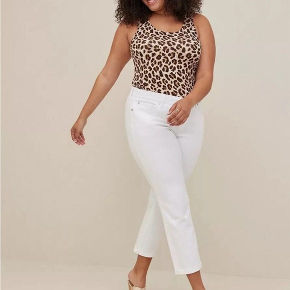 TORRID Super Soft Double Scoop Neck Ruched Leopard Tank Top Plus Size 2 2X - Picture 5 of 13